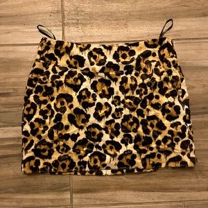 COPY - COACH Faux Fur Leopard Mini Skirt